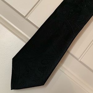 Black long necktie